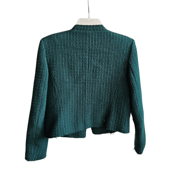 Zara - lovely seasonal green tweed style blazer - xs - Picture 2 of 2